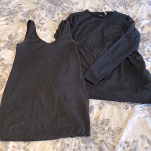 Maternity shirt and tank